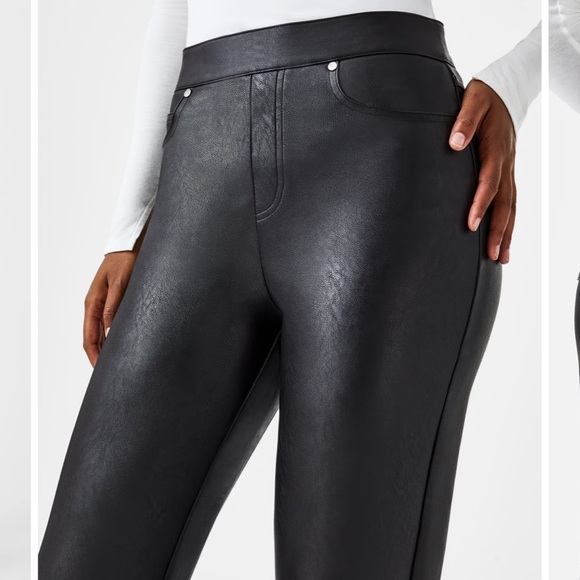 Spanx Leather-Like Straight Leg Pant - Picture 3 of 8